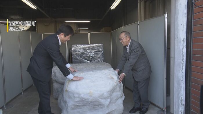 愛知・東浦町に岩塩を引き取りに赴いた大嶋隆美さん(1月28日)