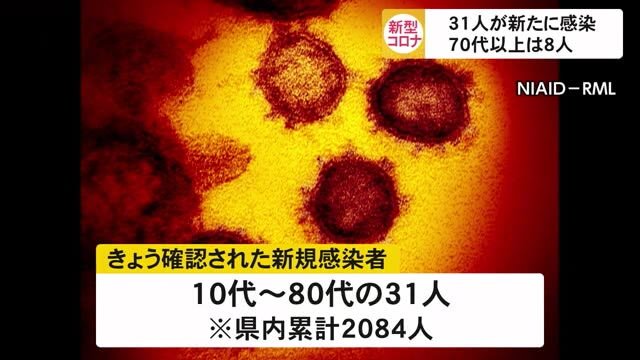 沖縄の29日の感染者は31人 高齢者施設利用者の感染相次ぐ