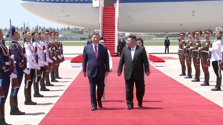 北朝鮮訪問中の中国・習近平国家主席が金正恩総書記と会談　中朝関係、朝鮮半島情勢など意見交換か｜FNNプライムオンライン