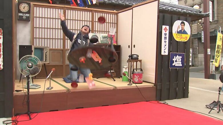 2026年ゴールデンウィークスタート　昭和の町では7年ぶりの「ちゃぶ台返し」に大盛り上がり　不満を叫び日ごろのストレス発散【大分発】｜FNNプライムオンライン