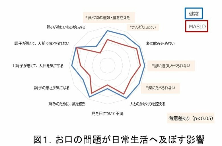 お口が健康なほど、代謝機能障害を伴う脂肪肝のリスクが低下　しっかり噛める歯が多いことが脂肪肝予防につながる可能性を示唆