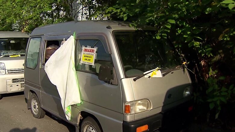 大量の“ナンバーなし”の車が放置される横浜・大黒ふ頭　“持ち主”は「ぜんぶ検査の車」高級外車や新車のような軽自動車も｜FNNプライムオンライン