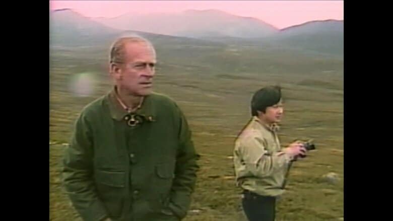 昭和59年(1984年)フィリップ殿下とスコットランドの自然を楽しむ陛下