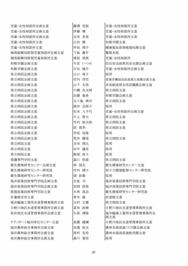 主査級