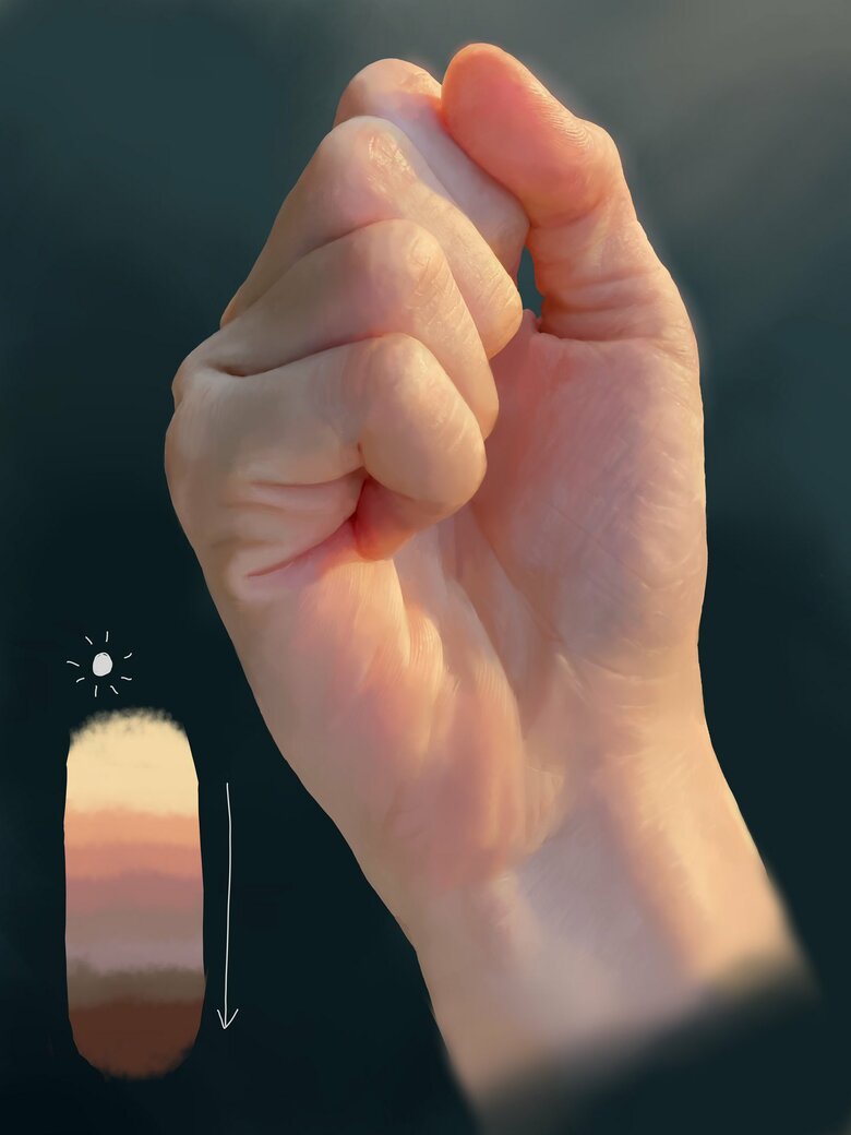 夕暮れの光で描くとロマンチックになる（提供：ななさん）