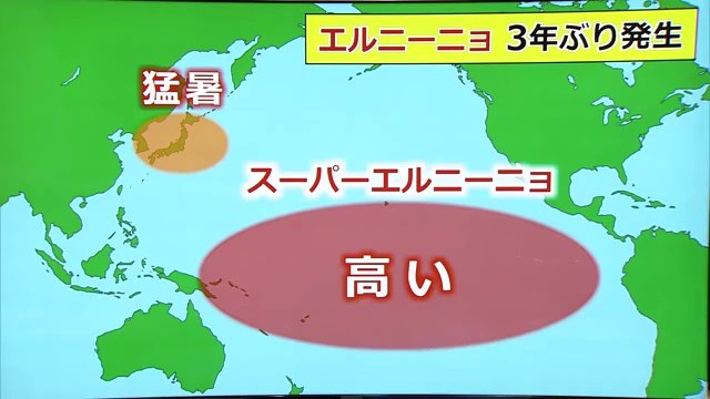 今年はスーパーエルニーニョ発生の可能性が高い