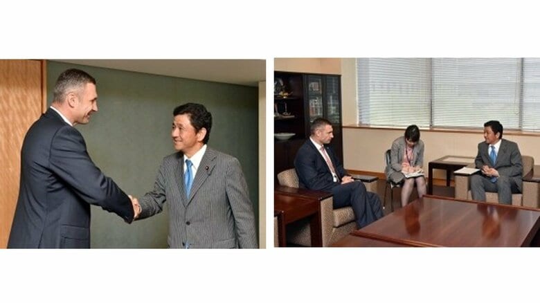 2016年9月来日したクリチコ市長　外務省HPより