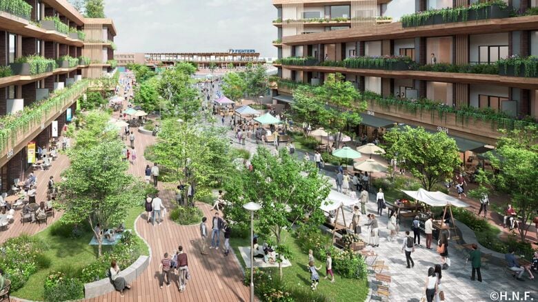 新たな2軍本拠地のイメージ（提供：H.N.F.）