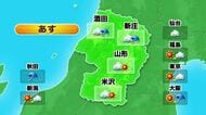 【天気／山形】1日　各地で雲の多い天気・空模様の変化に注意　2日午後は庄内・最上で雨　