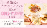 結婚式のこだわりポイント、48％が「料理・ドリンク」を重視。スタイルは「神前式」が約半数でトップに