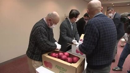 献上リンゴ 箱詰め　「最上級の出来」 皇室へ　岩手県盛岡市