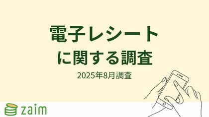 【Zaim調査】導入が広がる「電子レシート」の認知は約4割!「スマホで確認できる」利便性が支持され、利用者の6割超が利用拡大を望む