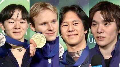 イリア・マリニンの4回転アクセルに「やば…」世界選手権を4位宇野昌磨、銀メダル鍵山優真、三浦佳生が振り返る