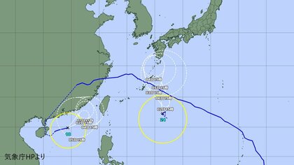 【台風情報】停滞する台風24号の進路は　南西諸島接近ノロノロ台風と前線の影響で週後半広い範囲で大雨の恐れ【全般気象解説情報】