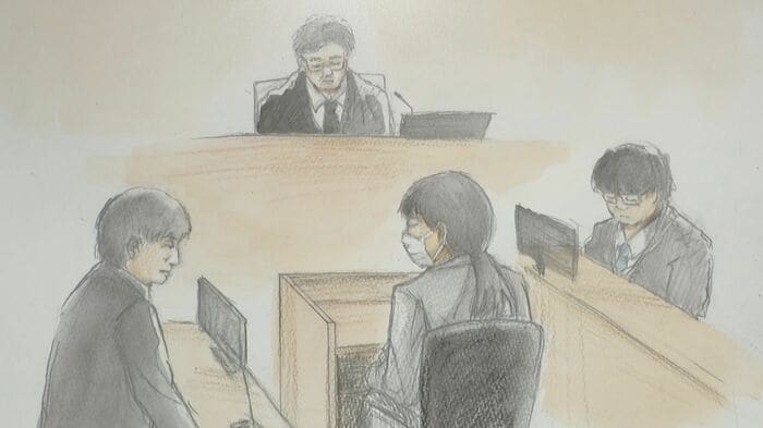 被告人質問に答える福崎被告(福岡地裁 7月14日)