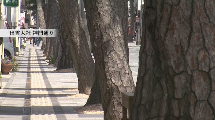 出雲大社近くの神門通りにも「戦争の傷跡」が残る