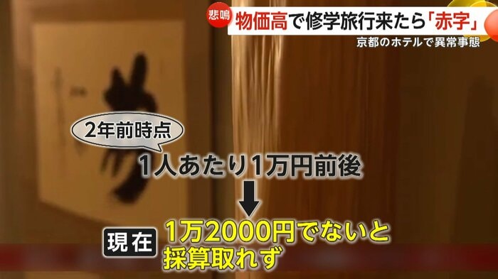 1万2000円ぐらいの価格でないと採算が取れないという旅館