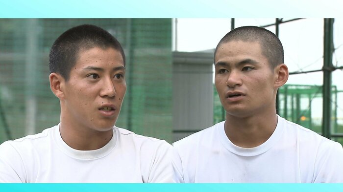 明石商業プロ注目投打の柱(左:来田涼斗選手、右:中森俊介投手)