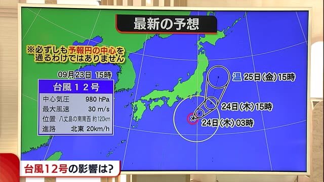 《解説》“台風12号” 新潟県内への影響は? 通過後も強い風や雨に注意を