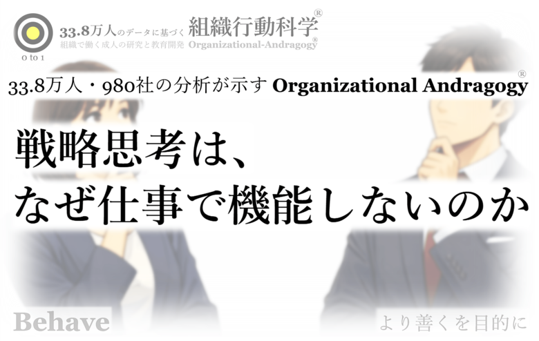 「戦略思考は、なぜ仕事で機能しないのか」33.8万人の分析より（組織行動科学(R)）