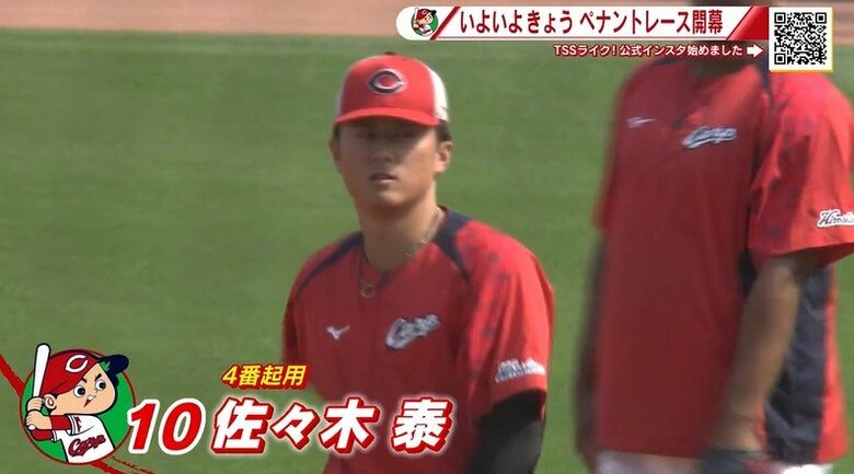 いよいよカープ開幕戦　球団初！新人野手２人が開幕スタメン　４番は佐々木泰「ファンの期待に応えたい」｜FNNプライムオンライン