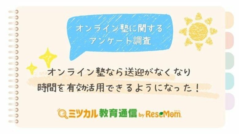 【8割超が「送迎不要」を決め手に！】「ミツカル教育通信」が「オンライン塾」に関するアンケート調査を実施！ 約3人に1人の保護者が送迎時間を「自分時間」へ転換