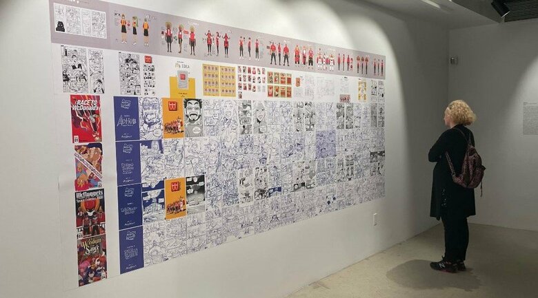 作品の「ネーム」なども展示