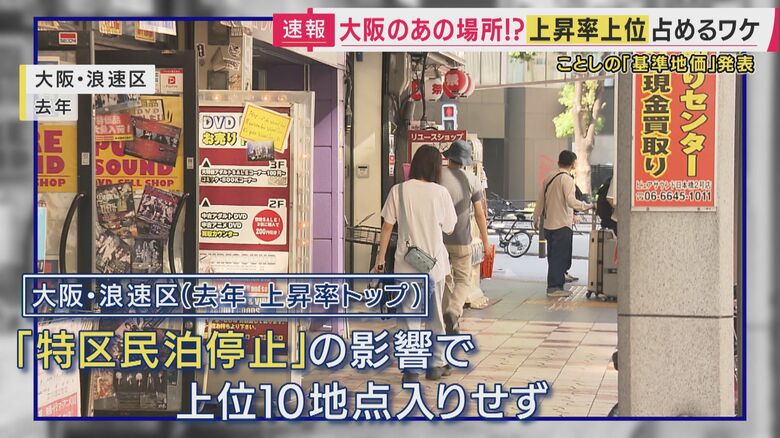 浪速区　去年は上昇率トップも…