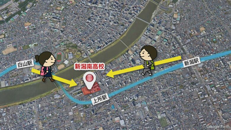 上所駅開業で通学時間短縮