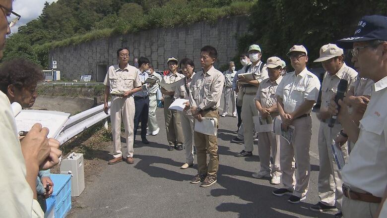 長野県議会の危機管理委員会が現地調査（8月1日）