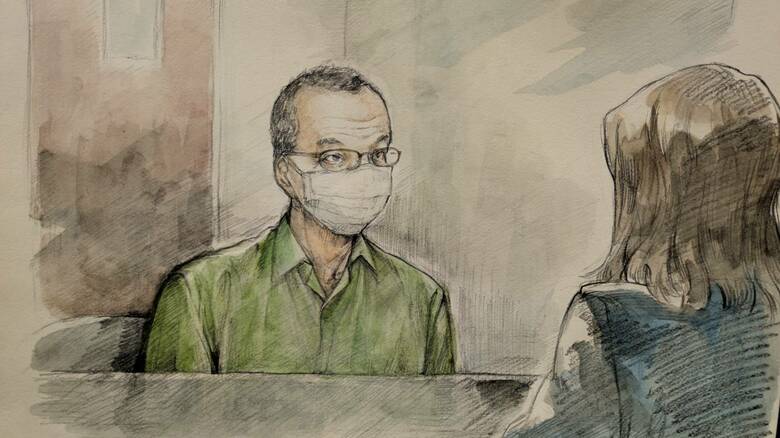 66歳になった緒方受刑者（取材に基づく再現イラスト）