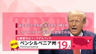 【開票速報】優勢のトランプ氏が激戦州ペンシルベニア州を制し選…