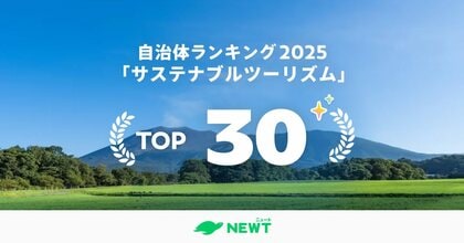 旅行アプリ『NEWT(ニュート)』、9/25はSDGsの日!全国1,741自治体から選出する「サステナブルツーリズム」先進自治体TOP30を発表