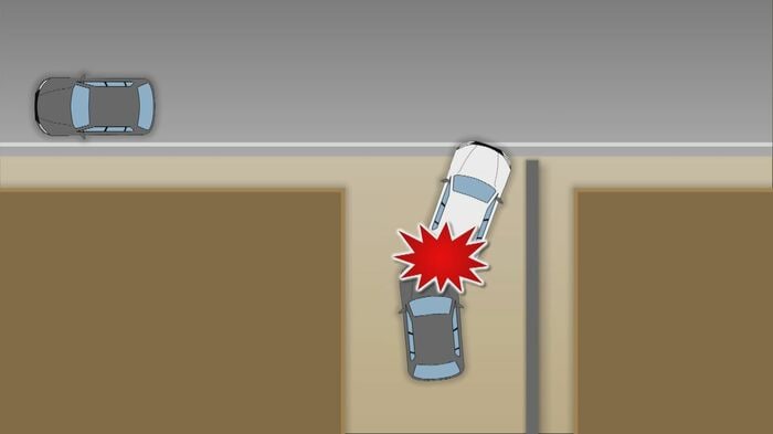 犯人は前に止まる車にちゅうちょなくぶつかっていったという