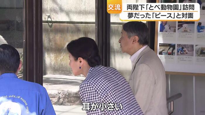 皇后さまはピースの耳に注目