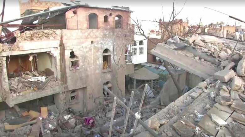 サウジアラビア、UAEなどの連合軍は、報復攻撃の一環としてサナアを攻撃