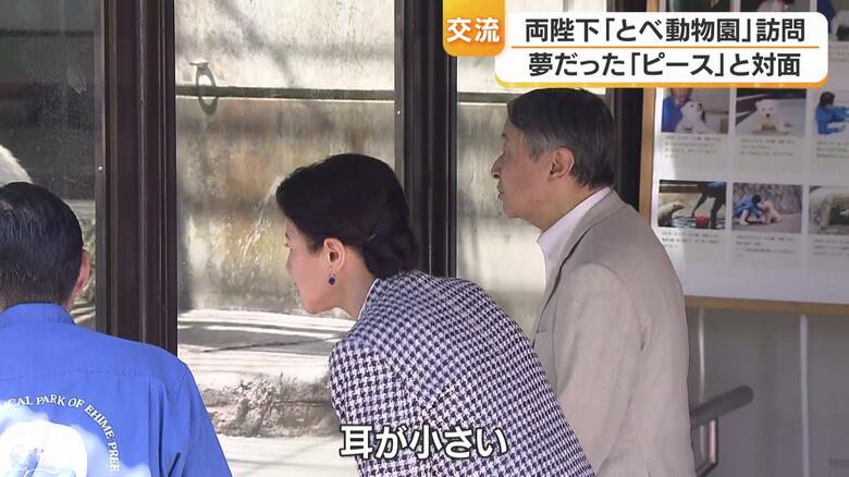 皇后さまはピースの耳に注目
