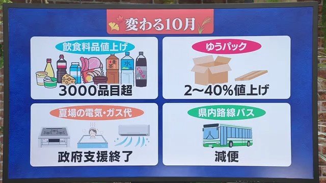 10月の変化は他にも
