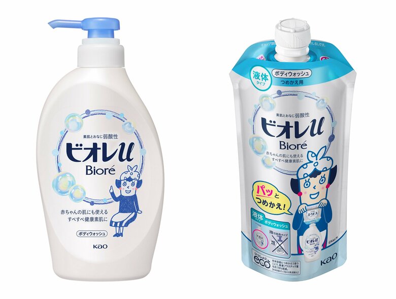 不透明な容器のボディソープ（提供：花王）