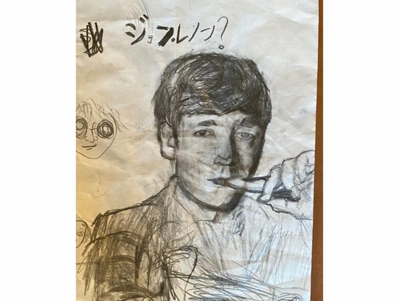 ジョンレノンの絵（提供：櫻井京太郎さん）