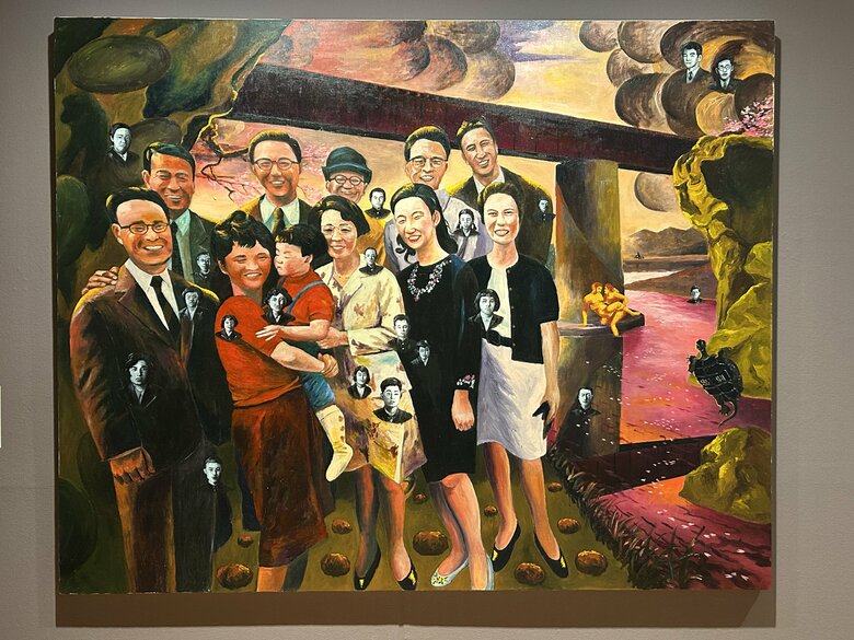 写真を元に横尾氏が描いた《記憶の鎮魂歌》