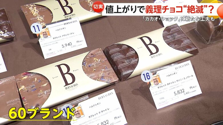 様々なチョコレートが並ぶ銀座三越