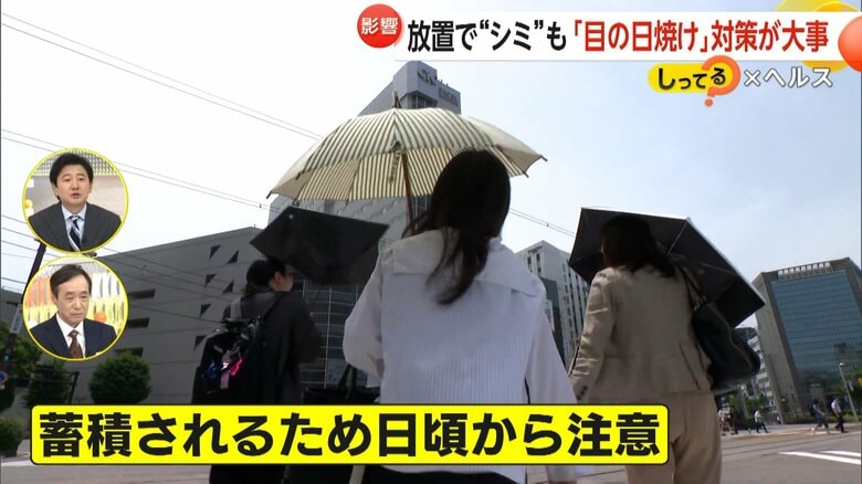 蓄積されていくという目の日焼けによるダメージ