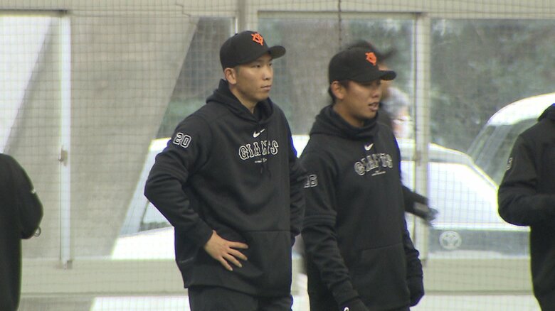 24年春季キャンプで練習に励む戸郷