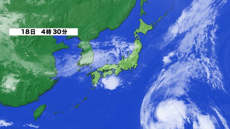 衛星画像　18日午前4時半