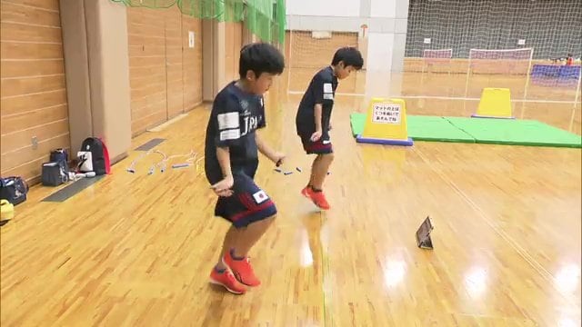 練習をする2人