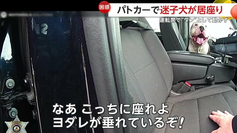 「なあ、こっちに座れよ」と困り果てていた警察官