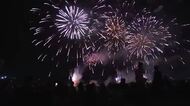 富山市で納涼花火大会　色とりどりの大輪の花に歓声が上がる