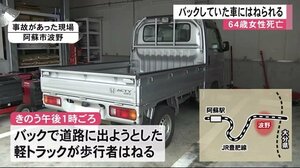 バックしている軽トラックにはねられ女性死亡【熊本】