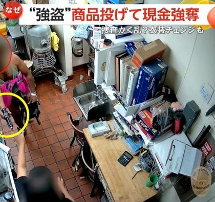 ひげ面の“女装強盗”　キャミソール、スカートめくれ…銃やナイフ突きつけ現金奪うも身柄確保　アメリカ・ロサンゼルス